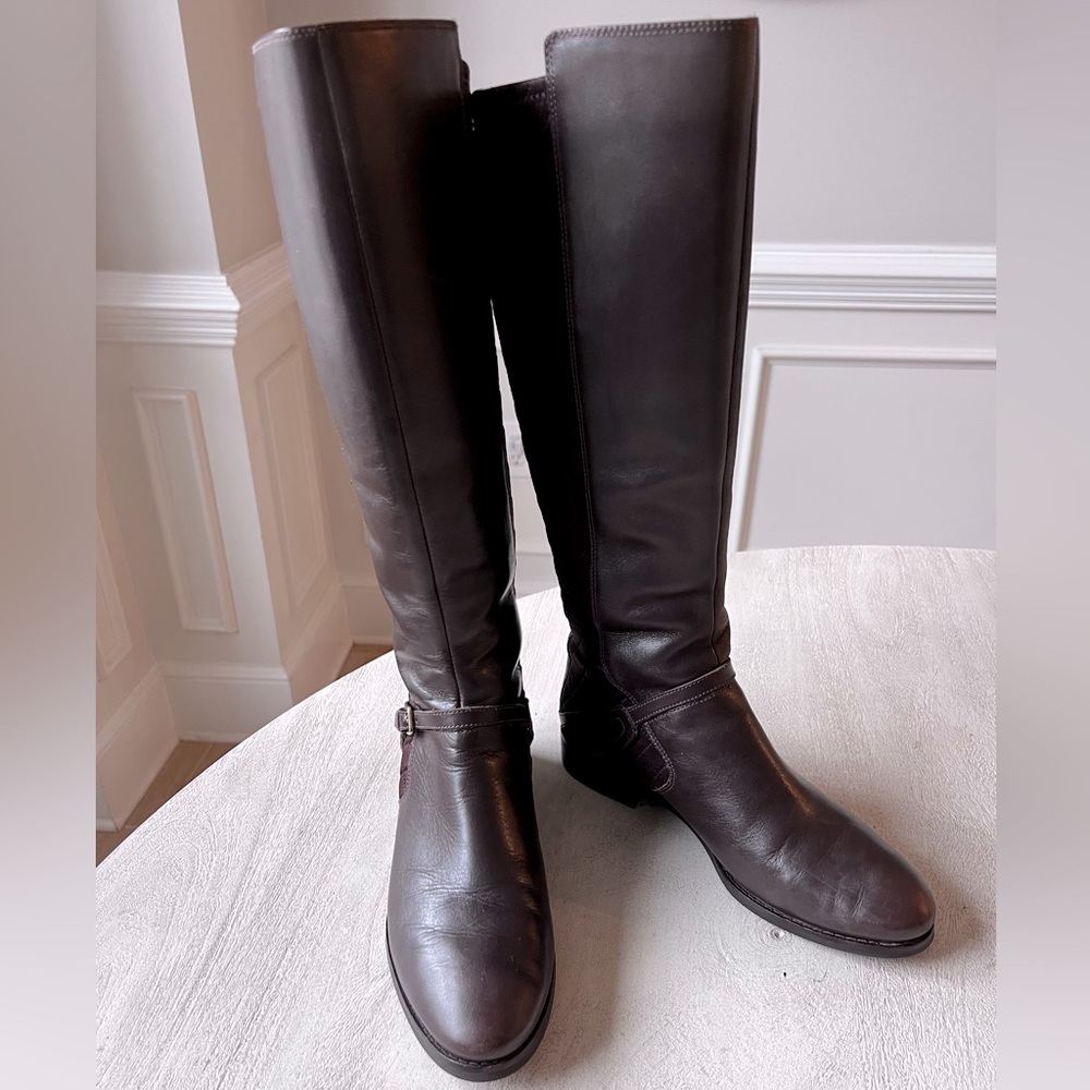 Cole Haan Imogen Knee High Quilted & Leather Riding Boots Women’s Size‎ 7 - Picture 2 of 11
